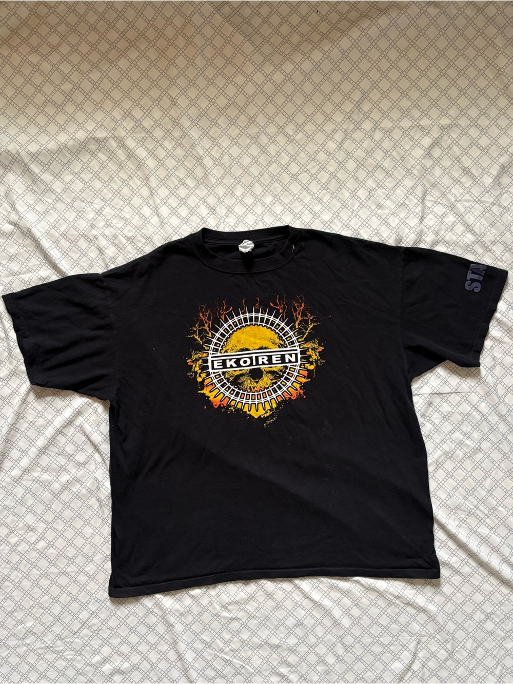 RARE Y2K Anvil Black Short-Sleeve Nu-Metal Band “EKOTREN” XXL